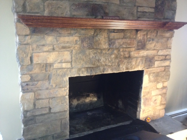 fireplace for chimney - before