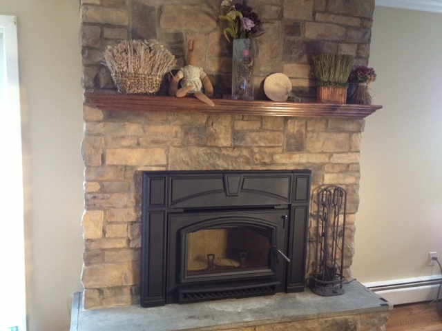 Custom fireplace installation