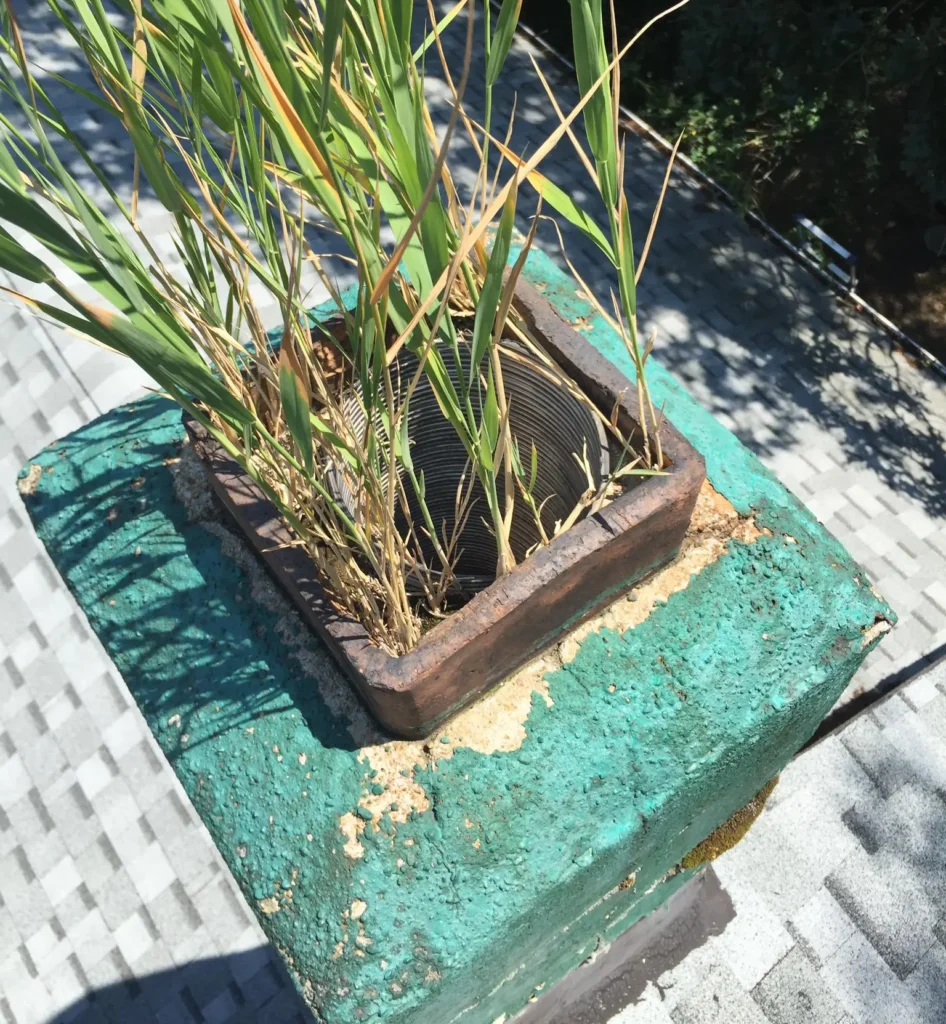 Huntington Plant, and Debris Obstructions in a chimney